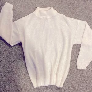 White knit sweater